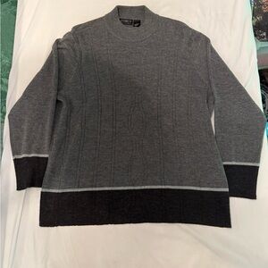 Liz Claiborne Women's Gray Cable Knit Sweater wool blend 2